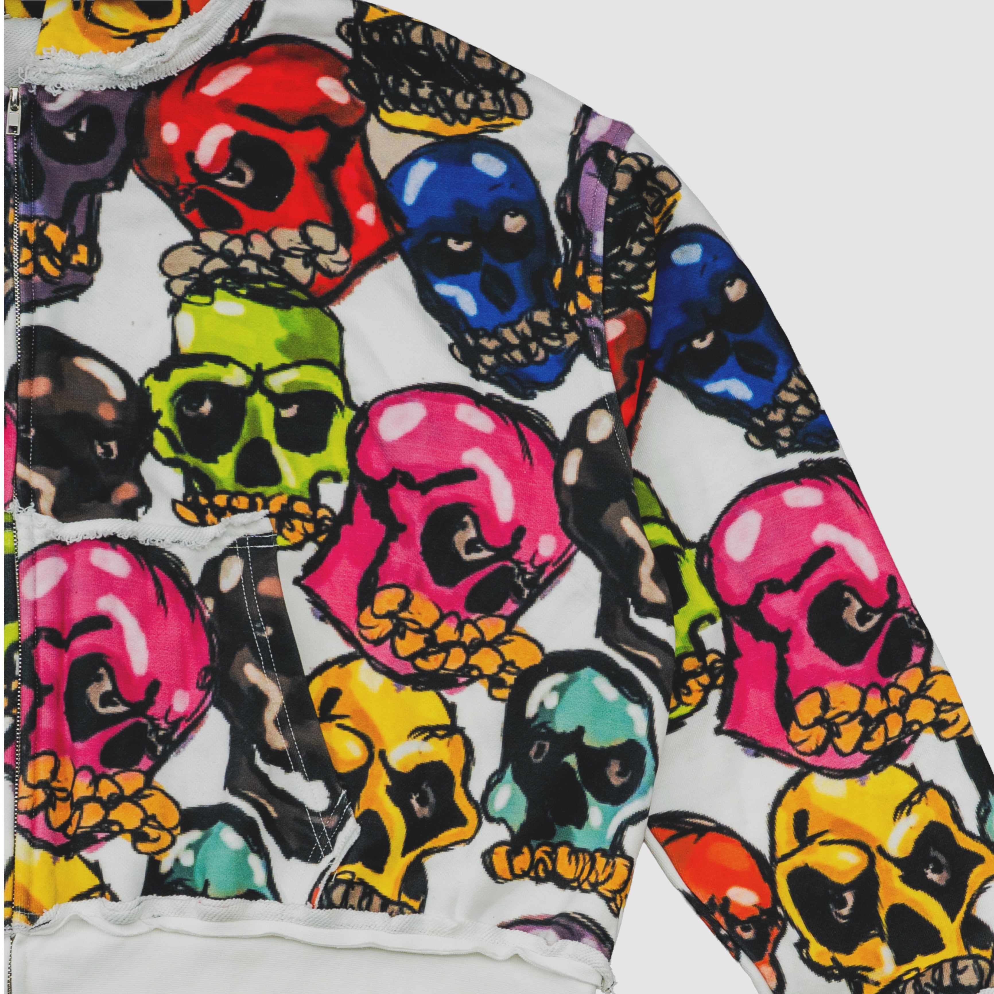 WHITE SKULL HOODIE