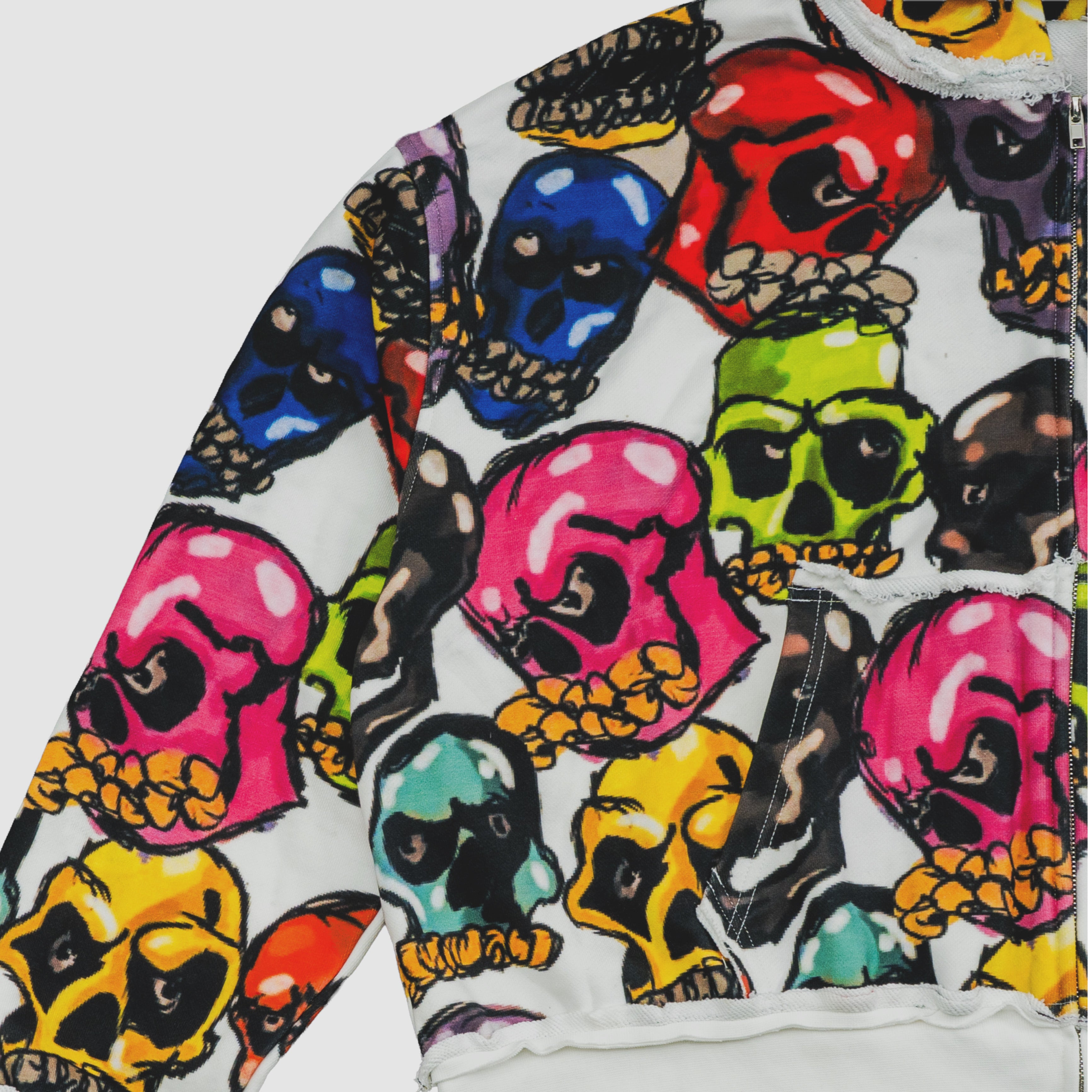 WHITE SKULL HOODIE