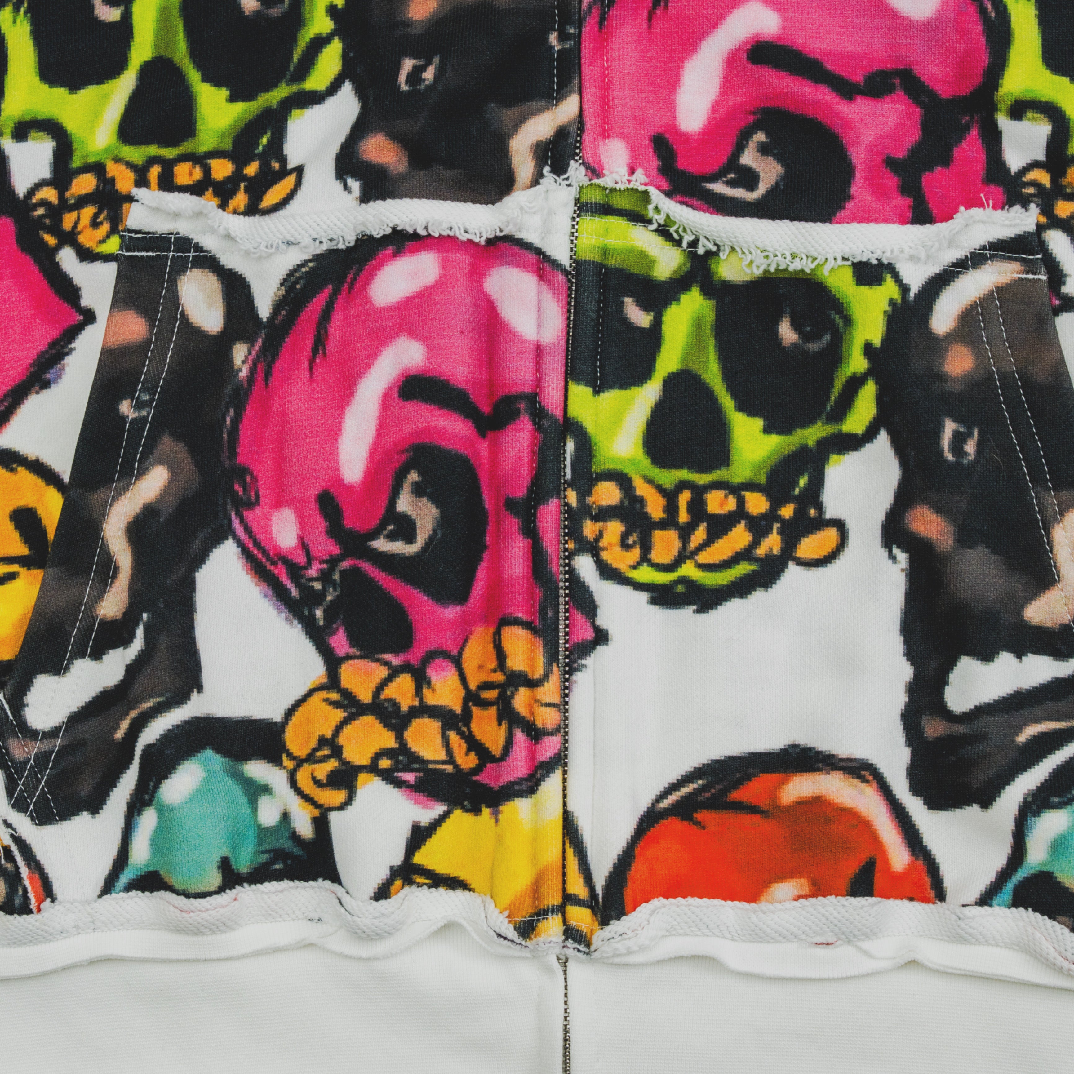 WHITE SKULL HOODIE
